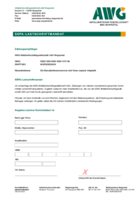 Formular: SEPA Lastschriftmandat
